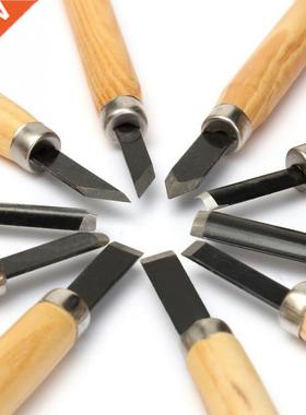 10pcs/ Set Handle Carving Mini Chisels Kit Handy Cutting Bur