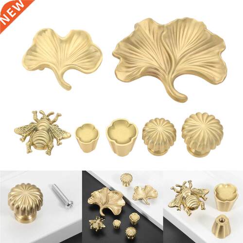 European Vintage Gold Knob Pure Copper Kitchen Cabinet Handl