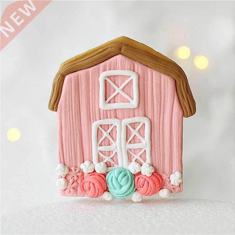 Farm Animal Cake Decoration Cows Sheep Pig Acrylic Ladder Ha