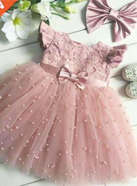 2-7Years Toddler Kid Girl Princess Dress Lace Tulle Wedding