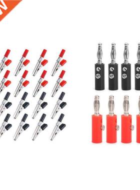 4mm Insulated Banana Plugs Connectors Red + Black with 20 Pi