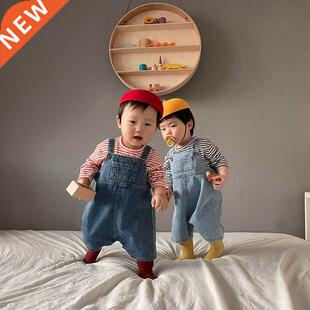 MILANCEL 2022 New Baby Overalls Toddler Girls Denim Jumpsuit