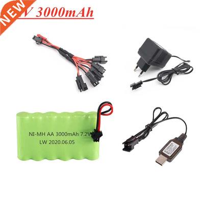 7.2V 3000mAh NIMH Battery with Charger Set For Rc Toy Cars B