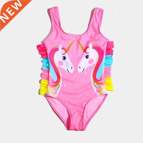 New unicorn girls swimsuits beautiful girls one-piece swimsu