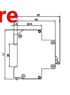 DPNL 16A 20V 50Hz/60Hz 1 P+N Residual Current Circuit Break