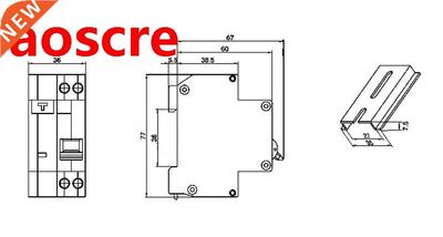 DPNL 16A 20V 50Hz/60Hz 1 P+N Residual Current Circuit Break