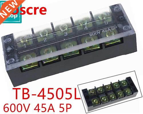 TB-4505 4505L 600V 45A 5 Position Panel Mounted Terminal Con