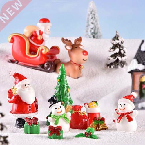 Dollhouse Miniature Christmas e Snowman Gift Box Decor Ornam