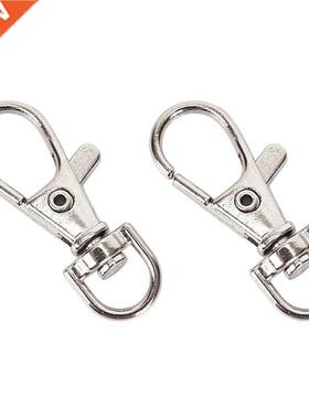10Pcs Swivel Lobster Silver Clasp Clips Key Hook Key Ring