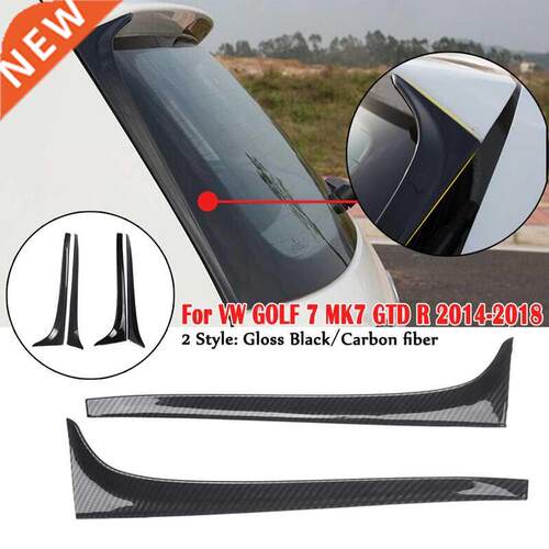 Gloss Black Carbon Fibe Rear Window Side Spoiler Wing For 7