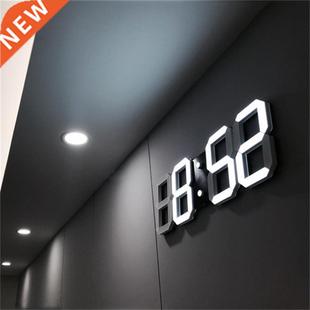 3D LED Wall Clock Modern Design Digital Table Clock Alarm Ni