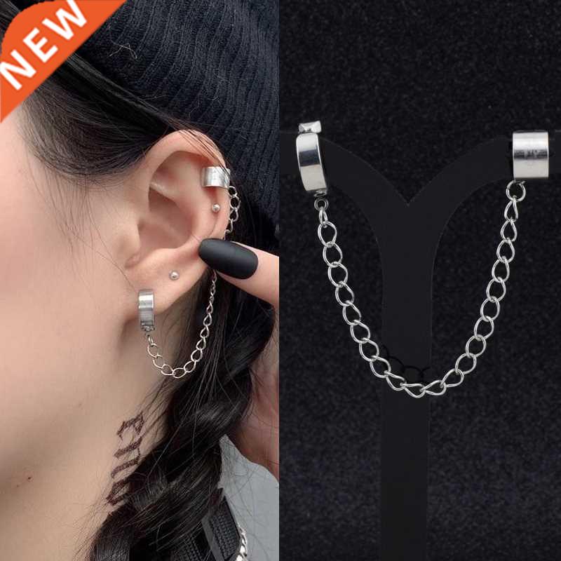 1 Piece Stainless Steel Painless Ear Clip Earrings for Men W