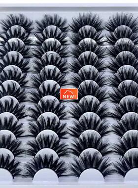 20 Pairs 18-25 mm 3d Mink Lashes Bulk Faux Thick Long Wispy