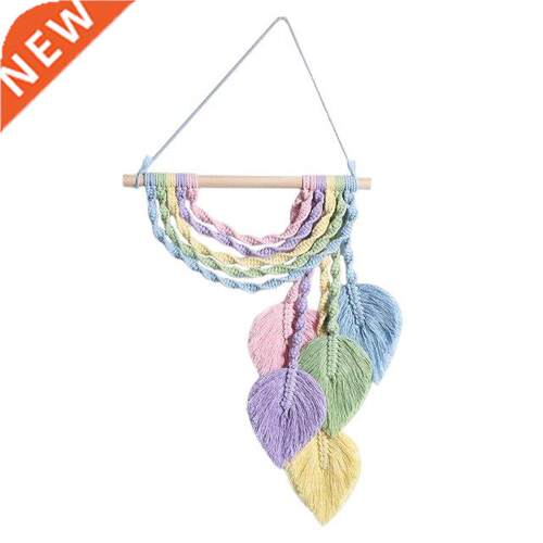 Nordic Macrame Rainbow Wall Hanging Hand Woven Pendant Ornam