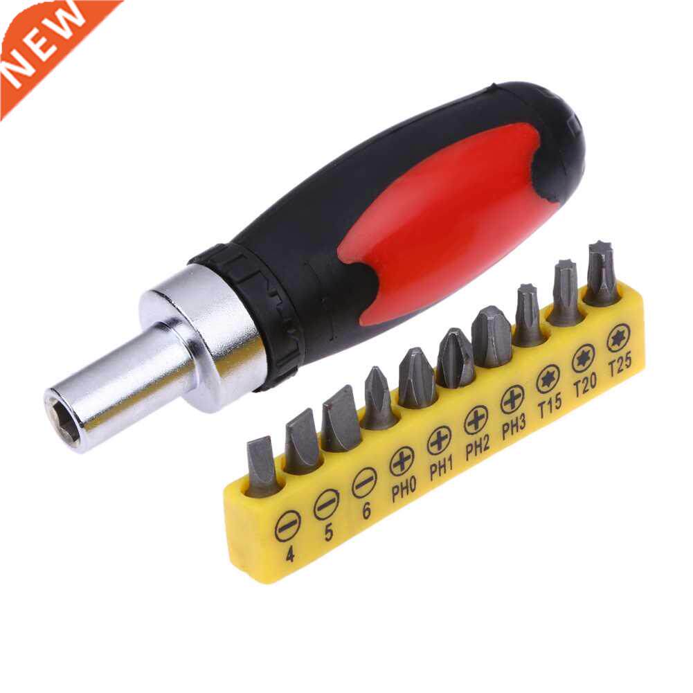 10 in 1 Bit Screw Driver Set Hand With Extension Handle Sock