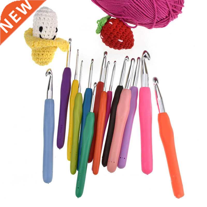 14pcs Crochet Hooks Set Big Size Soft Handle Crochet Needles