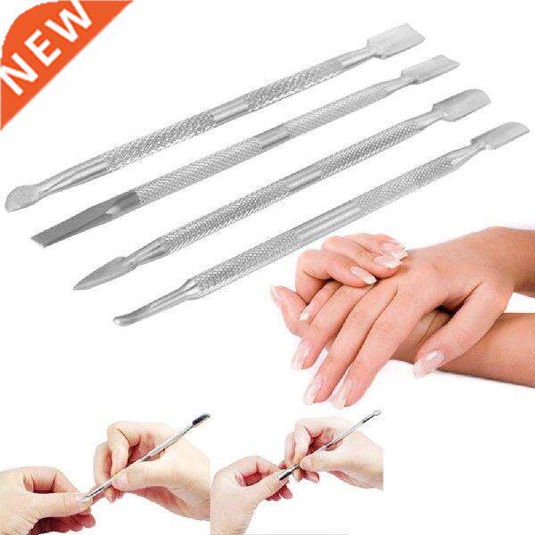 hot popfeel 4 pcs/set durable stainless steel nail cuticle