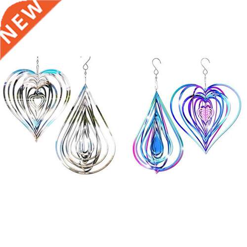 D Wind Chimes Spinner Outdoor Wind Sculptures Flowing Mirro