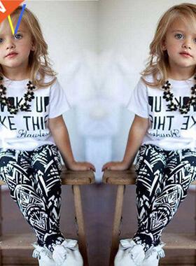 Kids Clothes Summer Girls Suits T-Shirt Long Pants for girl