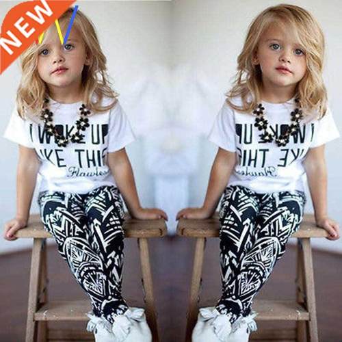 Kids Clothes Summer Girls Suits T-Shirt Long Pants for girl