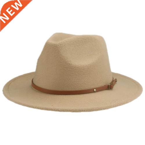 Fedora Hats for Women Men Winter Felted Belt Luxury Designer