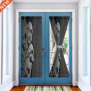 Skull Door Curtains Decor Home Bedroom Bathroom Doorway
