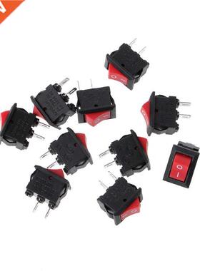 10 Pcs 2 Pin 10x15mm SPST ON/OFF Terminal Boat Rocker Switch