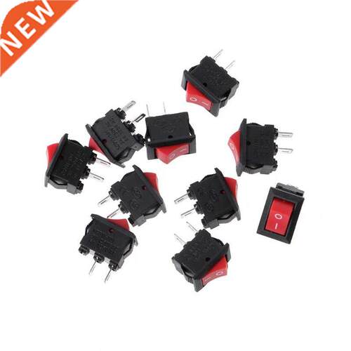 10 Pcs 2 Pin 10x15mm SPST ON/OFF Terminal Boat Rocker Switch