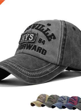 New Washed Cotton Baseball Cap For Men Embroidery Letter Cas