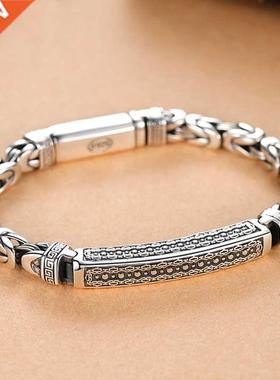 RetroSen New Silver Jewelry Men's Bracelet Personali