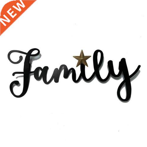 Nordic Family Creative Family Wroug Iron Letters Wall Hang