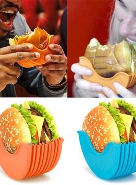 Silicone Burger Holders Reusable Sandwiches Holder Box Beef