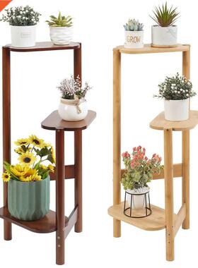 3-Tier Bamboo Plant Stands Indoor, Plant Stand Holder, Corne
