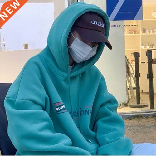 Fashion letter printed hoodie male Korean loose casual hip-h