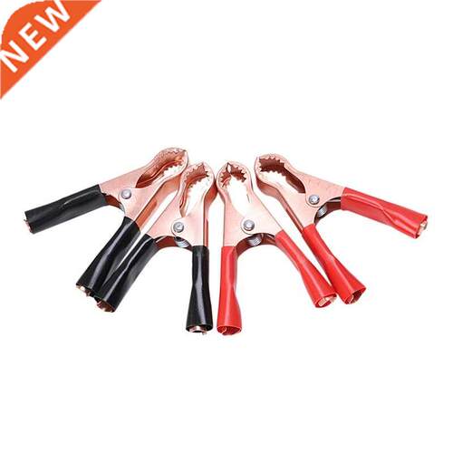 2 Pair Copper Plated Insulated Car Battery Clips Alligator C