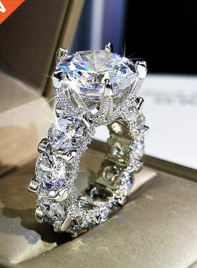 Top Design 925 Stamp Ring For Propose Wedding Engagement Rin