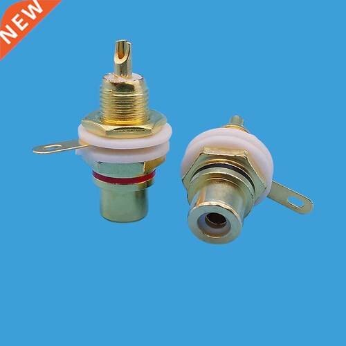 1Pair Gold plated RCA Jack Connector RCA Female Socket Panel