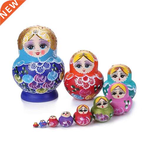 10 Layer Wooden Russian Matryoshka Nesting Dolls Home Decor