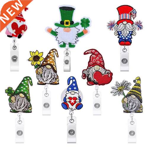 Cute Name Tag Holder 360 Spinning Retractable Felt Badge Ree