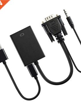 Video VGA2HDTV For PC Laptop Projector VGA Male to HDMI-comp