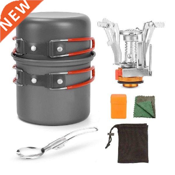 Outdoor Cooker Pot Set Compact Folding Gas Heater For