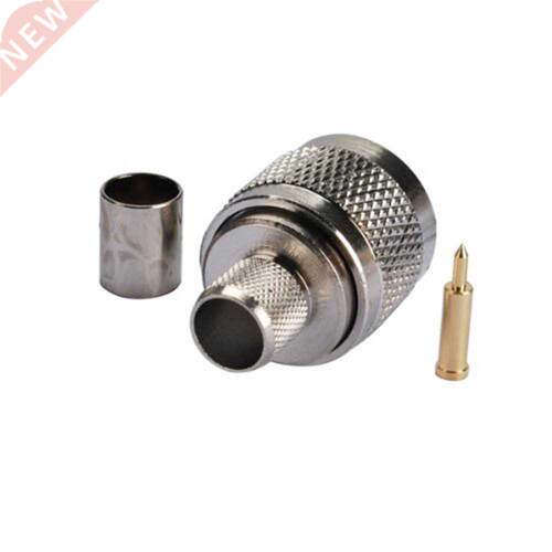 N Male Crimp Connector for RG58 RG142 LMR195 RG400 Nickel Ma