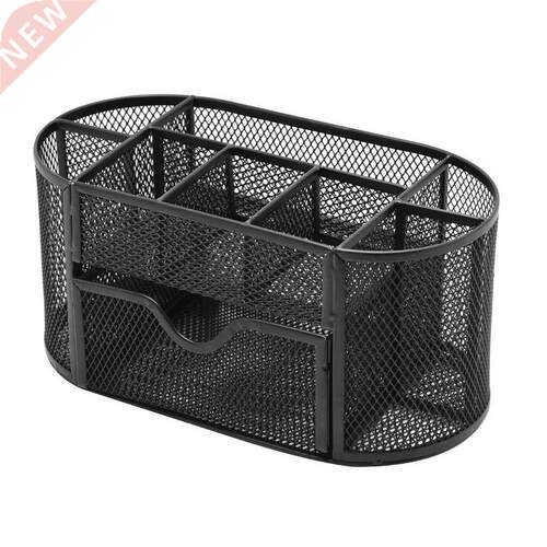 9 Storage Multi-functional Desk Organizer Mesh Metal Pen Hol