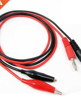 1M Alligator Cilp to AV Banana Plug Test Cable Lead Connecto