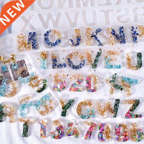 Letter Mold Alphabet & Number Silicone Keychain Molds