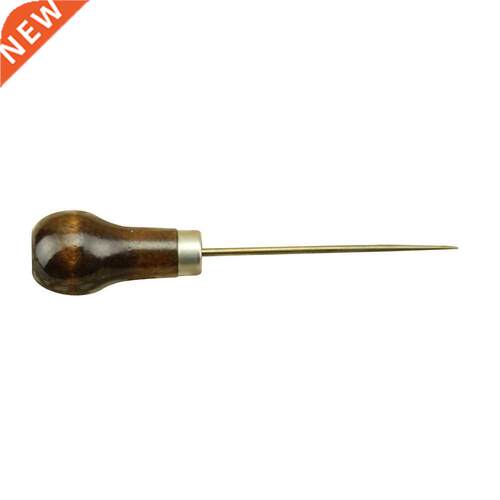 1Pc New Leather Wood Handle Awl Tools For Leathercraft Stitc