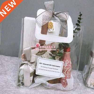 1PC Transparent Tote Bag Waterproof PVC Shopping Handbag