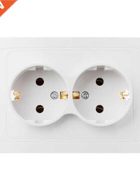 220V 16A European Double Grounded Socket European Household