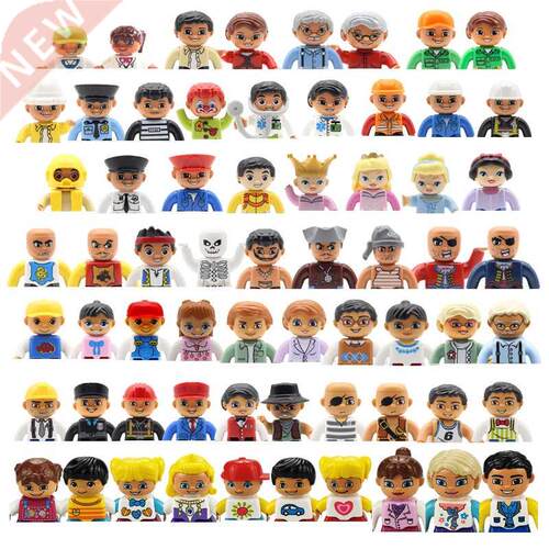 Big Size Action Figures City Princess Policemen Family Build