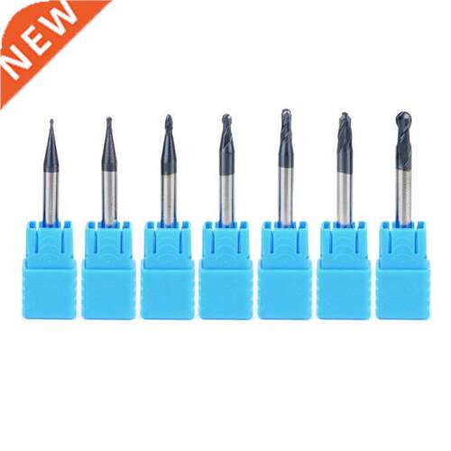 7Pcs Tungsten Carbide Router Bit Set 2 Flutes End ill Ball